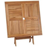 vidaXL Klappbarer Gartentisch 85x85x76 cm Teak Massivholz Braun