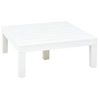 vidaXL Tuintafel 78x78x31 cm kunststof wit