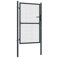 vidaXL Gaaspoort 100x255 cm gegalvaniseerd staal grijs
