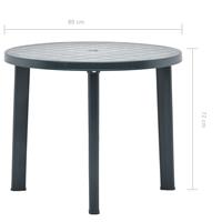 VidaXL Tuintafel 89 cm kunststof groen