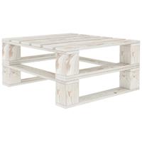 vidaXL Tuintafels 2 st pallet hout wit