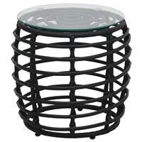 vidaXL 3-delige Bistroset poly rattan zwart