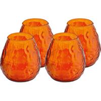 Trend Candles 12x Oranje windlichten kaarsen 48 branduren Oranje