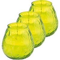 Trend Candles 3x Lichtgroene windlichten kaarsen 48 branduren Groen