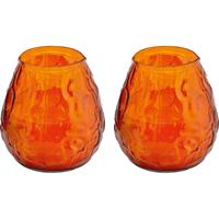 Trend Candles 2x Oranje windlichten kaarsen 48 branduren Oranje