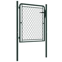 vidaXL Gartentor Stahl 100 x 75 cm  Grün