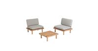 Kave Home Set Viridis 2 fauteuils en 1 tafel