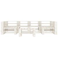 vidaXL 7-delige Loungeset pallet hout wit