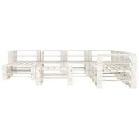 vidaXL 9-delige Loungeset pallet hout wit