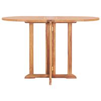 vidaXL Tuintafel inklapbaar 120x70x75 cm massief teakhout