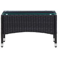 vidaXL Salontafel 60x40x36 cm poly rattan zwart