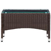 vidaXL Salontafel 60x40x36 cm poly rattan bruin