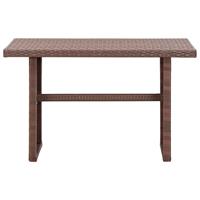 vidaXL Tuintafel 110x60x67 cm poly rattan bruin