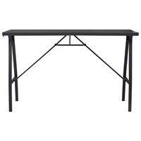 vidaXL Tuinbartafel 180x60x110 cm gehard glas zwart