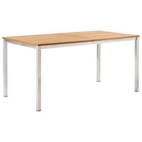 5-tlg. Garten-Essgruppe Teak Massivholz und Edelstahl - VIDAXL