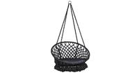 Tropilex  Hangstoel Eénpersoons Macramé Black Zwart