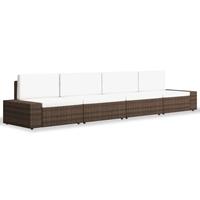 Vidaxl - 4-tlg. Garten-Lounge-Set Poly Rattan Braun