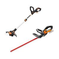 Worx grastrimmer WG163 + heggenschaar WG260E.9