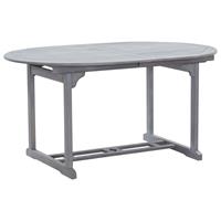 vidaXL Tuintafel 200x100x74 cm massief acaciahout grijs