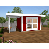 Weka tuinhuis Design 126A+ GR.2 rood 8,99m²