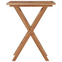 vidaXL Klappbarer Gartentisch 60×60×75 cm Teak Massivholz Braun