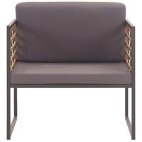 vidaXL Tuinstoelen met kussens 2 st massief acaciahout donkergrijs