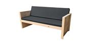 Wood4you Tuinbank Ameland -Doe het zelf' Bouwpakket Vurenhout 152Lx57Hx72D cm - Incl kussen