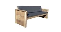 Wood4you Tuinbank Ameland -Doe het zelf' Bouwpakket steigerhout 150Lx57Hx72D cm - Incl kussen