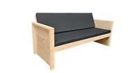 Wood4you Tuinbank vlieland -Doe het zelf' Bouwpakket Vurenhout 180Lx57Hx72D cm - Incl kussen