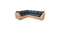 Wood4you Loungeset 6 Douglashout 230x200 cm - incl kussens L-vorm