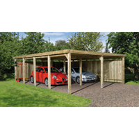 Weka carport 618 Gr.3 onbehandeld zonder dak 576X784cm