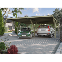 Weka carport-duo 612 met PVC dak 594x606cm