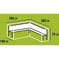 Hoes voor loungeset 300x300 cm grijs - Madison