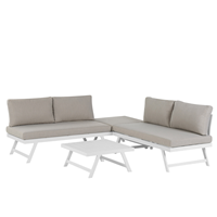 Beliani Loungeset aluminium beige COCCORINO