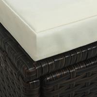 vidaXL 6-delige Loungeset met kussens poly rattan zwart