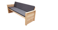 Wood4you Tuinbank Ameland - 'Doe het zelf' Bouwpakket Douglas 150Lx57Hx72D cm - Incl kussen