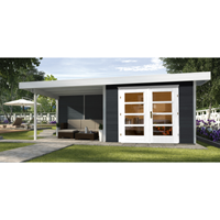 Weka tuinhuis 126B GR.2 met aanbouw antraciet 590x300cm