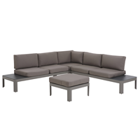 Beliani Loungeset aluminium grijs FERENTINO