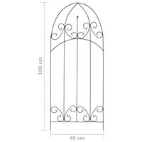 vidaXL Plantenklimrekken 3 st 40x100 cm ijzer zwart