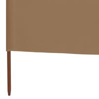 vidaXL 6-teiliges Windschutzgewebe 800 x 120 cm Taupe Braun