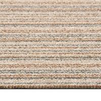 vidaXL Teppichfliesen 20 Stk. 5 m² 50x50 cm Gestreift  Beige