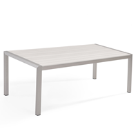 Beliani Tuintafel aluminium wit VERNIO