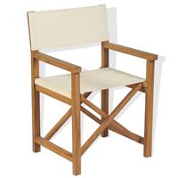 vidaXL Klappbare Regiestühle 2 Stk. Massivholz Teak Braun