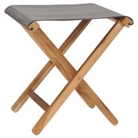 vidaXL Stoelen inklapbaar 2 st massief teakhout en stof donkergrijs