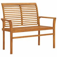 vidaxl Gartenbank 112 cm Massivholz Teak Braun