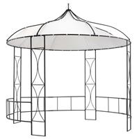 vidaxl Prieel rond 300x290 cm wit