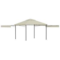 vidaxl Pavillon mit Doppelt Erweiterten Dächern 3×3×2,75 cm 180 g/m² Creme