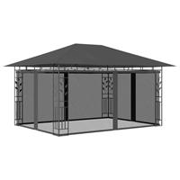 Vidaxl - Pavillon mit Moskitonetz 4x3x2,73 m Anthrazit 180 g/m² Anthrazit
