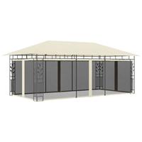 vidaxl Pavillon mit Moskitonetz 6x3x2,73 m  Creme