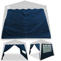 Deuba Seitenwand Faltpavillon Capri 2er-Set Blau 3x3m